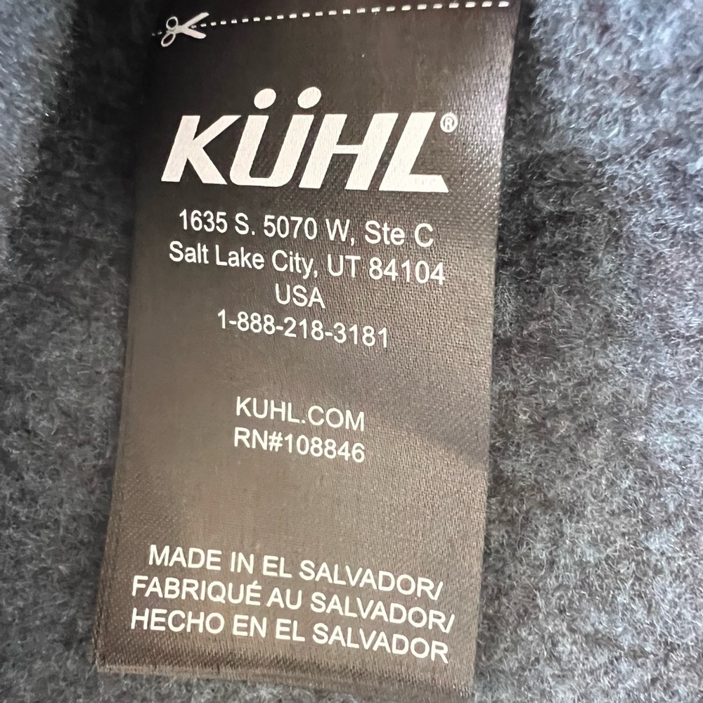 Kuhl Revel Storm Blue 1/4 Zip Fleece Sweater Pullover Mens Sz XL Jacket RN108846 - Picture 15 of 16